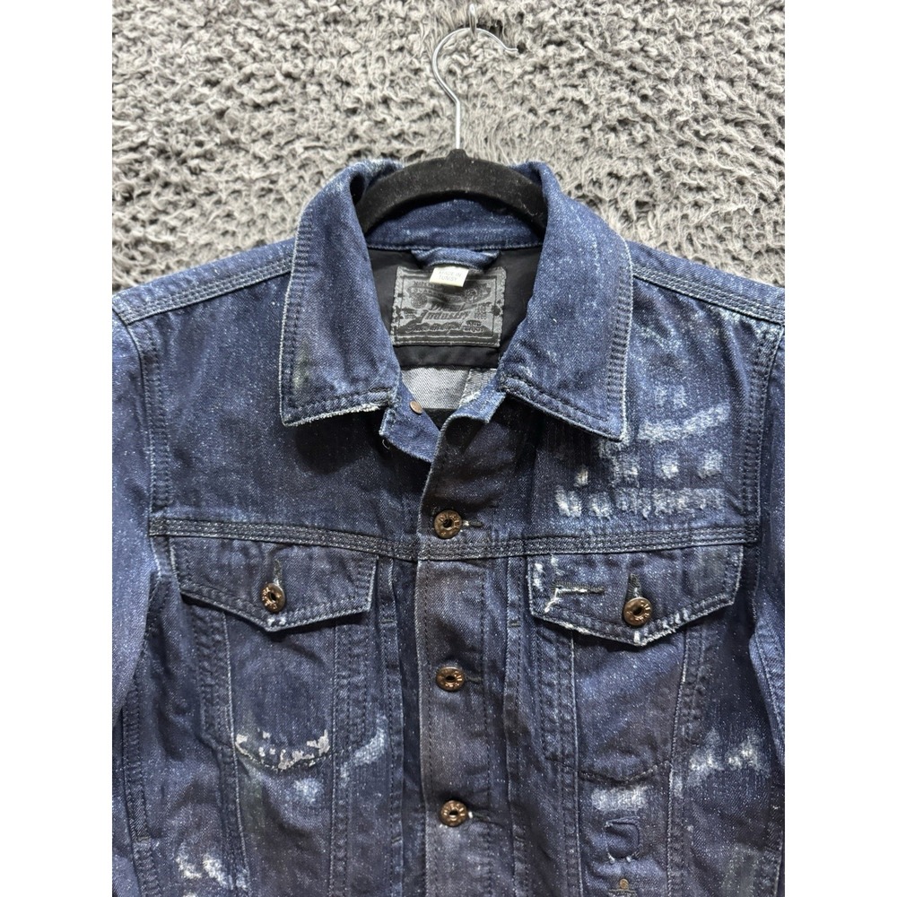 Vintage Y2K Diesel Distressed Denim Jacket in Blue Acid Wash Size XS - Picture 5 of 13